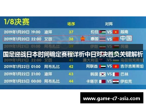 国足迎战日本时间确定赛程详析中日对决胜负关键解析